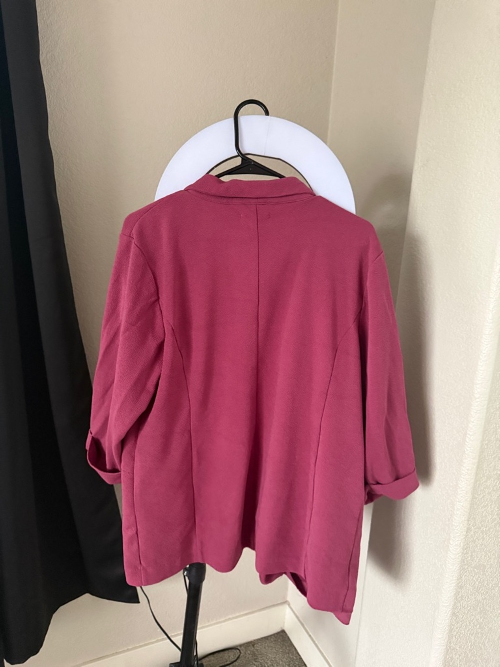 Maurices Open-Front Blazer in Deep Raspberry - Picture 3 of 3
